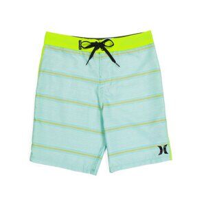 HURLEY Green Big Boys Striped Boardshorts